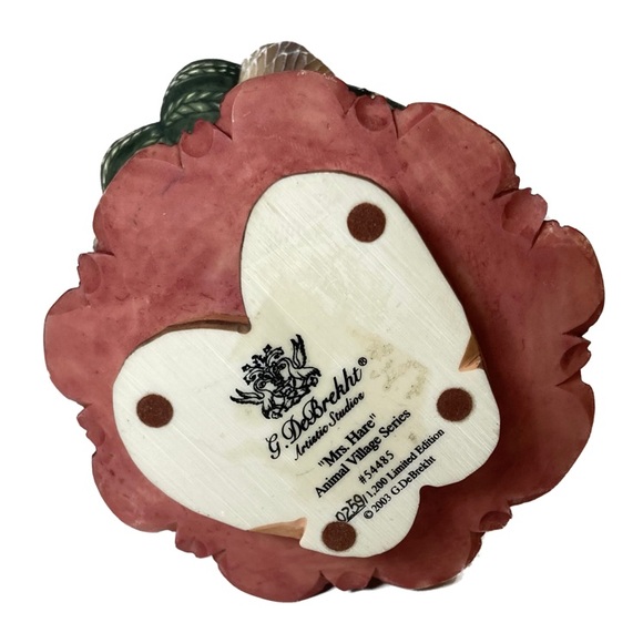 G DeBtekht “Mrs. Hare” Animal Village Series Fun Easter Decor Rabbit Ltd Edition - Picture 4 of 5